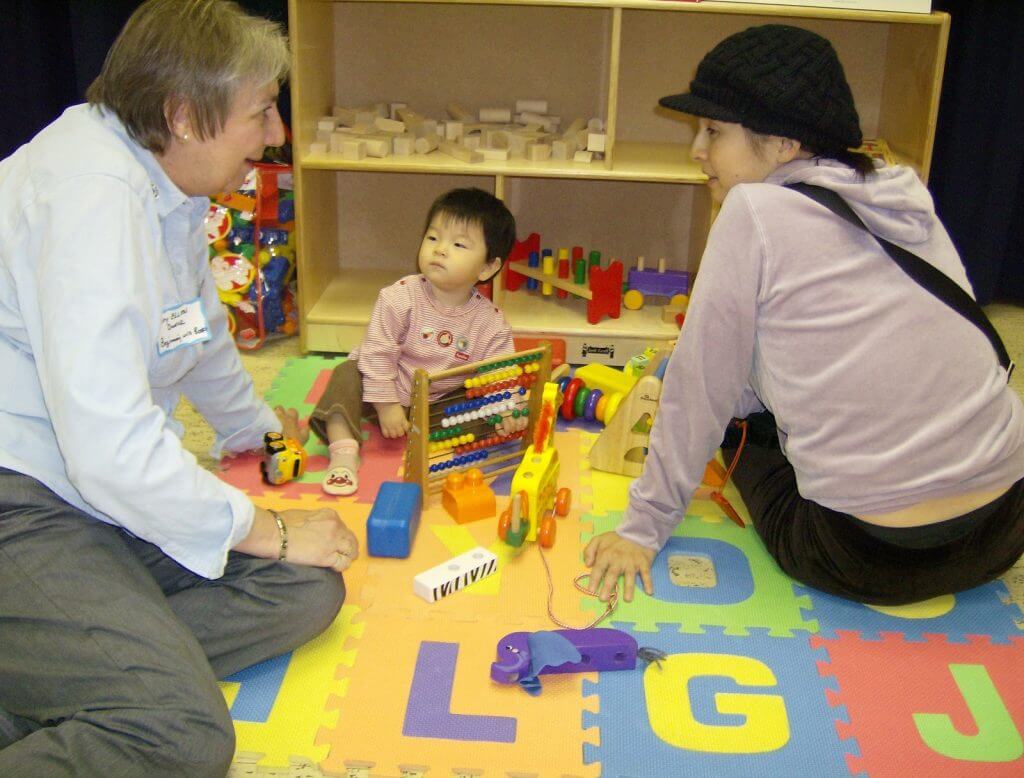 Playing with toys at Family Playshop