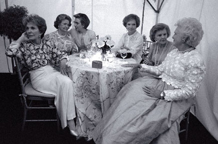Photograph of all the living First Ladies in 1994.