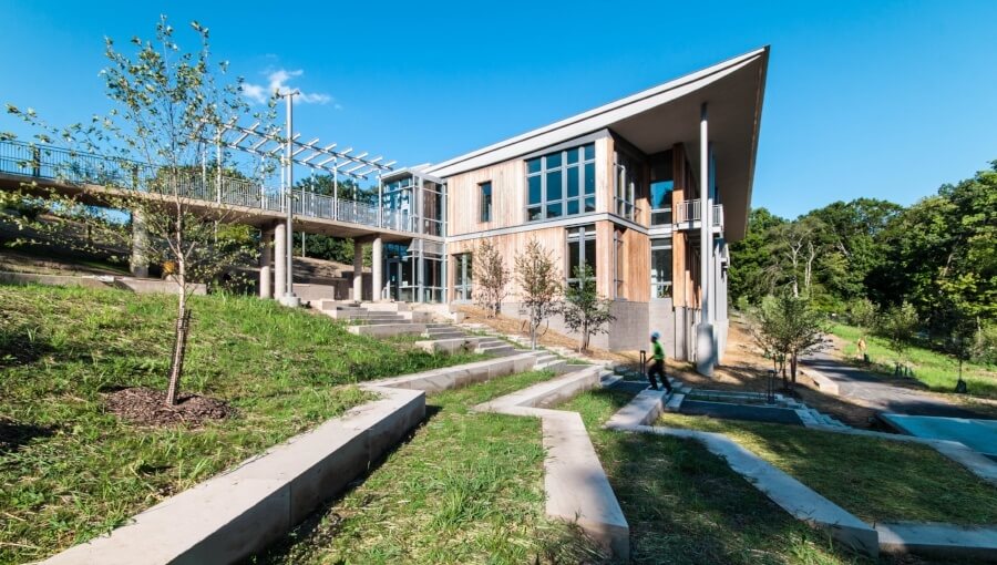  Frick Environmental Center and outdoor amphitheater. Photo credit: Jeremy Marshall