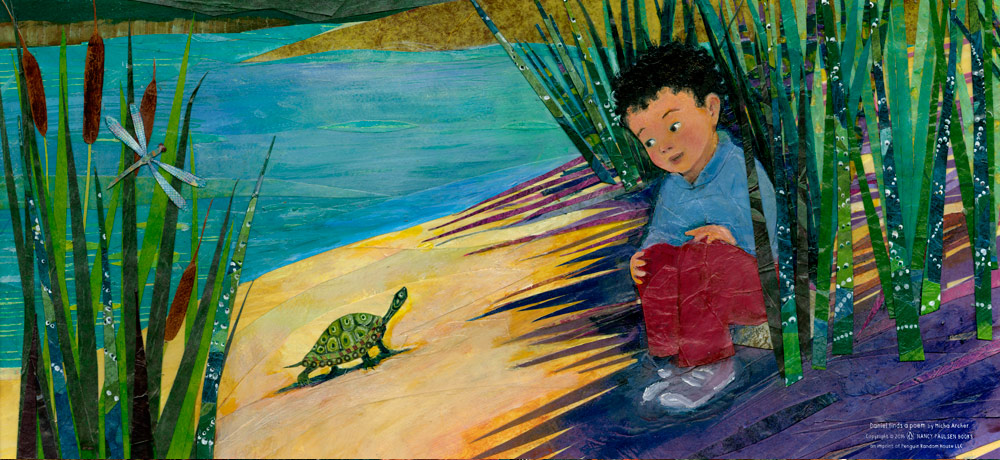 Art from the book, "Daniel Finds a Poem".