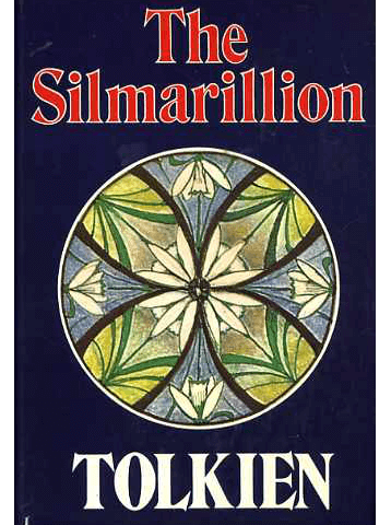 The cover of the Silmarillion, with a flower and leaf design