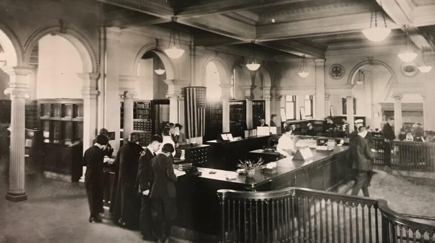 Central lending, Carnegie Library Pittsburgh, 1912