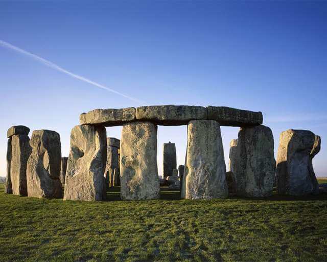 Stonehenge on a clear day.