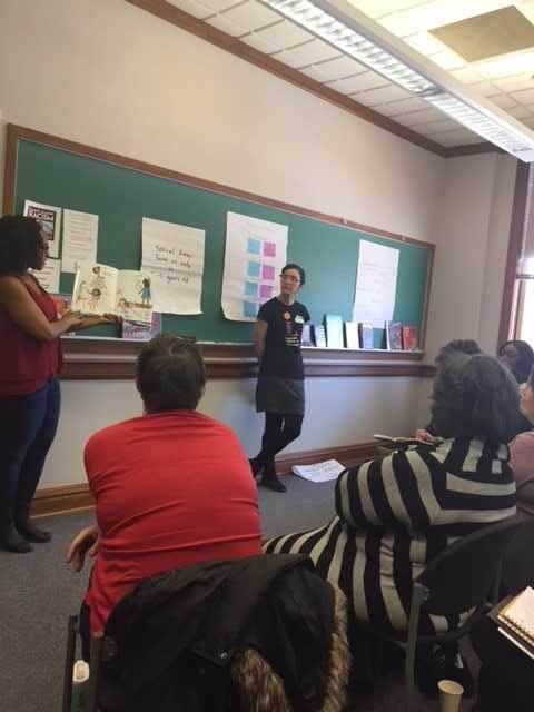 Brittany and Angela present at the Summit Against Racism