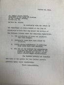 Letter detailing closure of Carnegie Library of Pittsburgh in October 1918