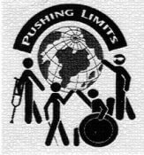 logo of the show, stick figures like those indicating gender of bathroom stalls, and a globe of the Earth.