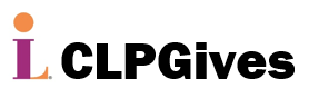 Library logo and "CLP Gives"
