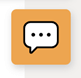Online chat icon featuring speech bubble with three dots