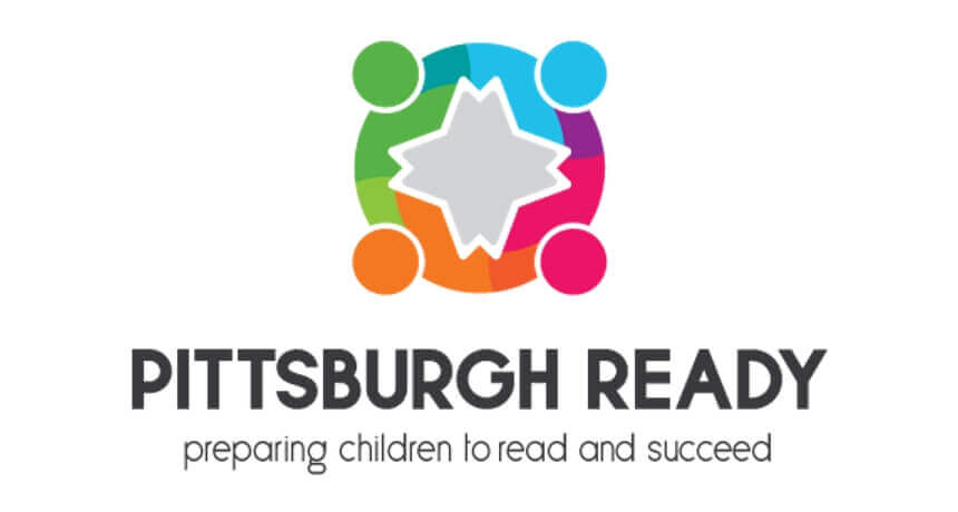 Logo art for Pittsburgh Ready with the catchphrase "Preparing children to read and succeed."