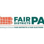 Fair Districts PA logo with orange outline of Pennsylvania displaying tagline "Working to Ensure Fair Districts and Fair Elections."