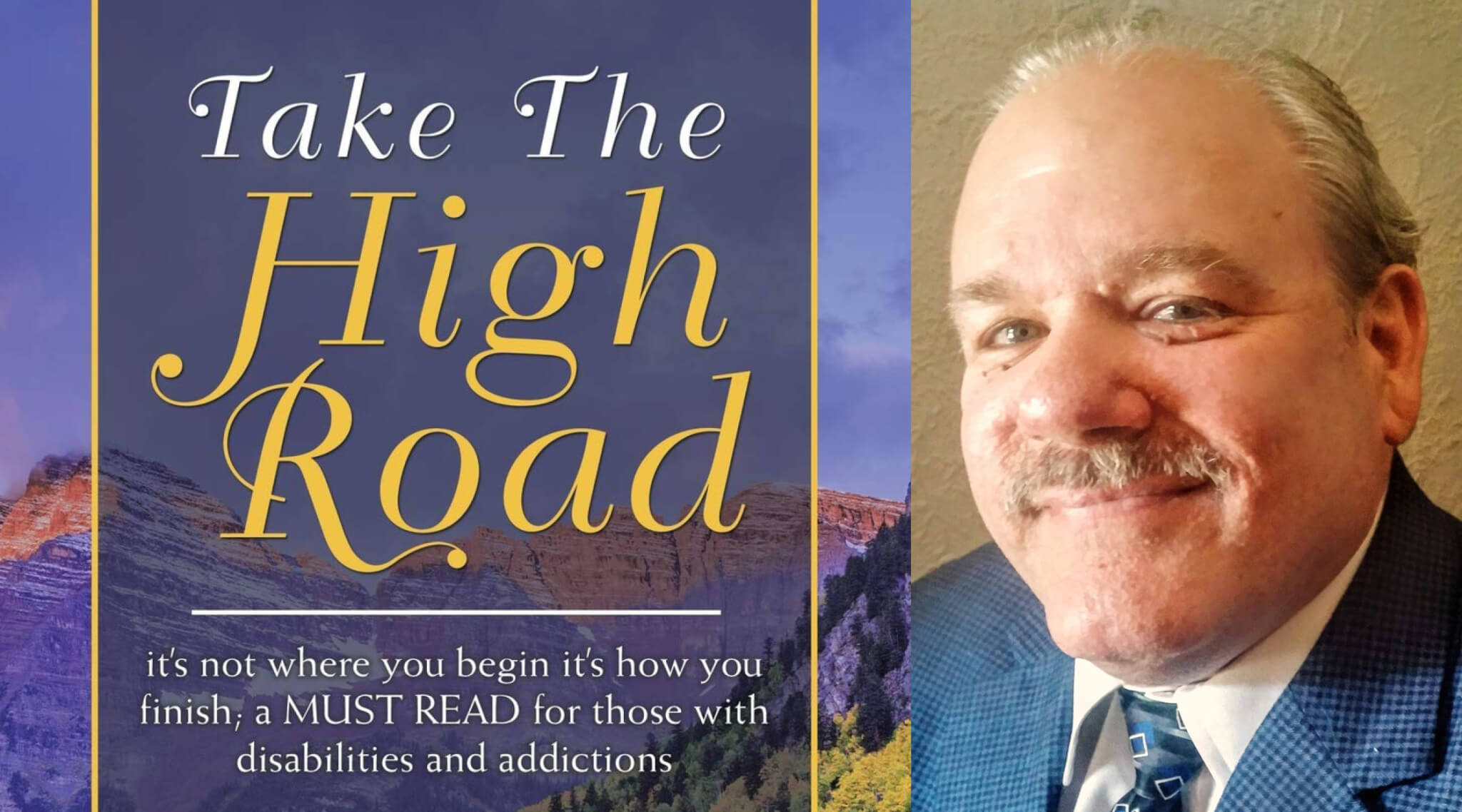 Book cover of Take the High Road next to a headshot of the author, Jeff Parker.